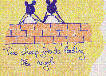 Bild: Two sheep friends looking like angels - art edition
